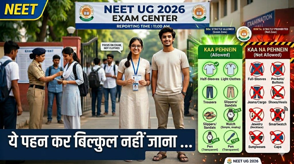 NEET UG 2026 Exam Dress Code