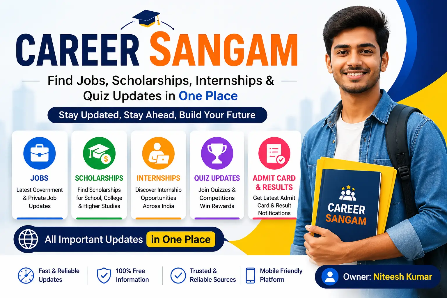 Career Sangam jobs scholarships internships updates platform