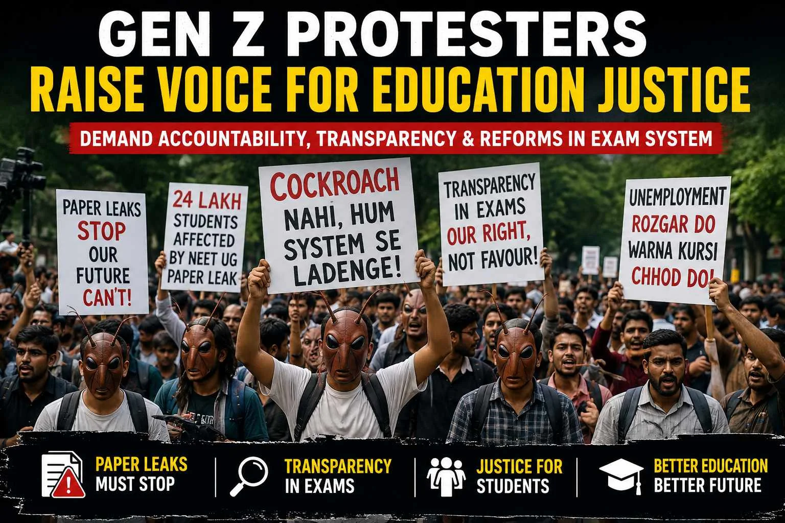Gen Z Protesters Demand Education Minister's Resignation Over Exam Controversies