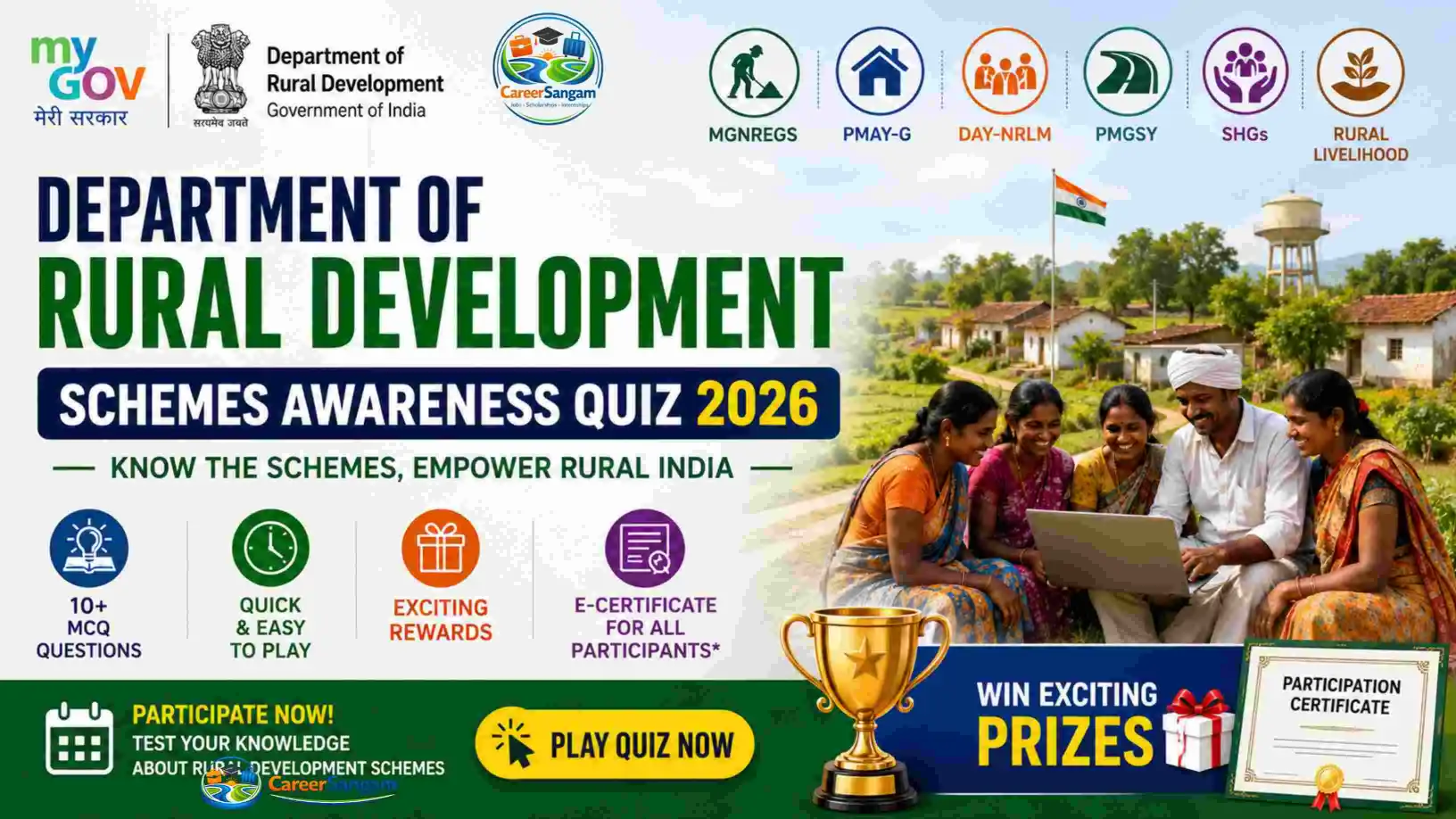 Department of Rural Development Schemes Awareness Quiz 2026