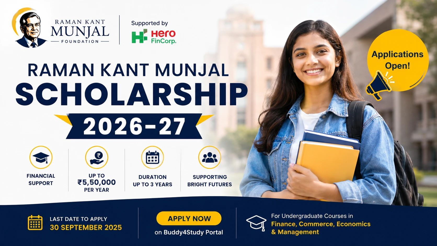 Raman Kant Munjal Scholarship 2026-27